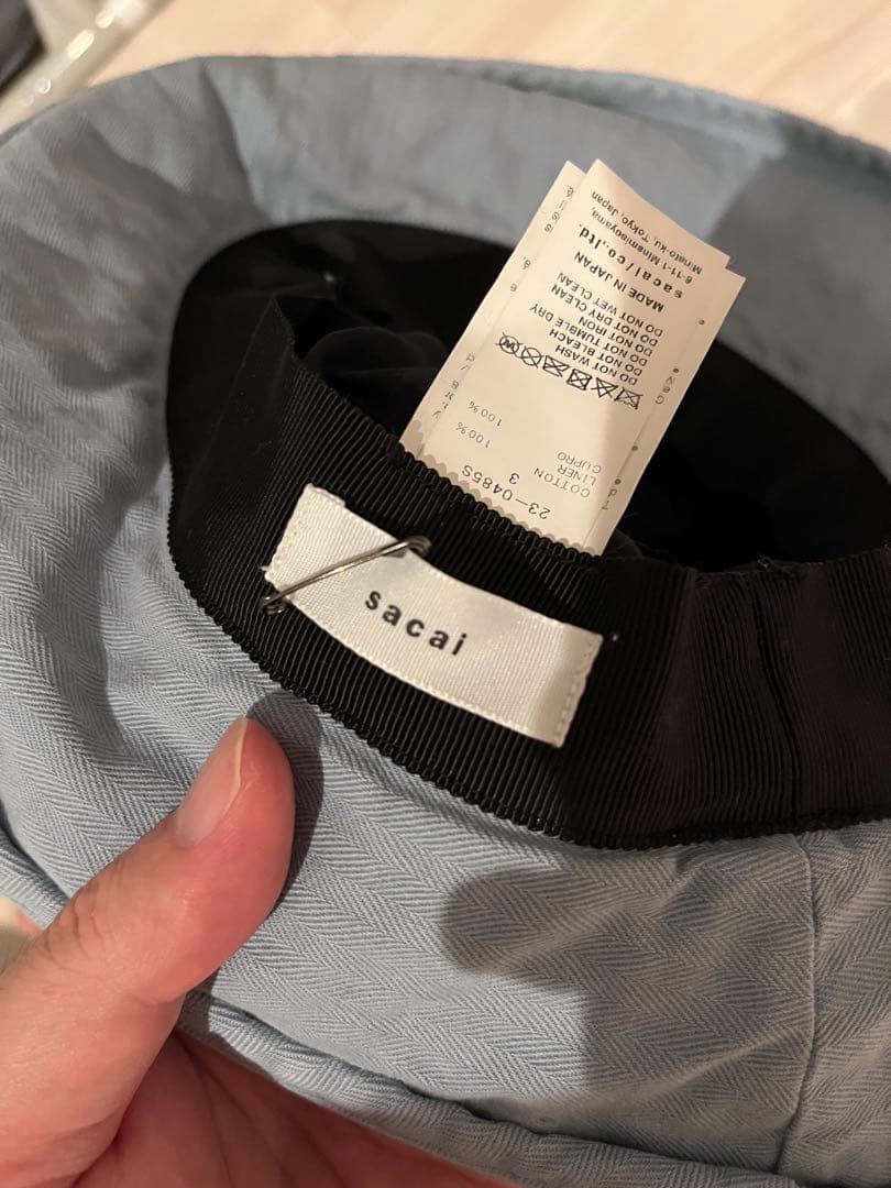 sacai バケットハットダブルブリム 23-0485S size3
