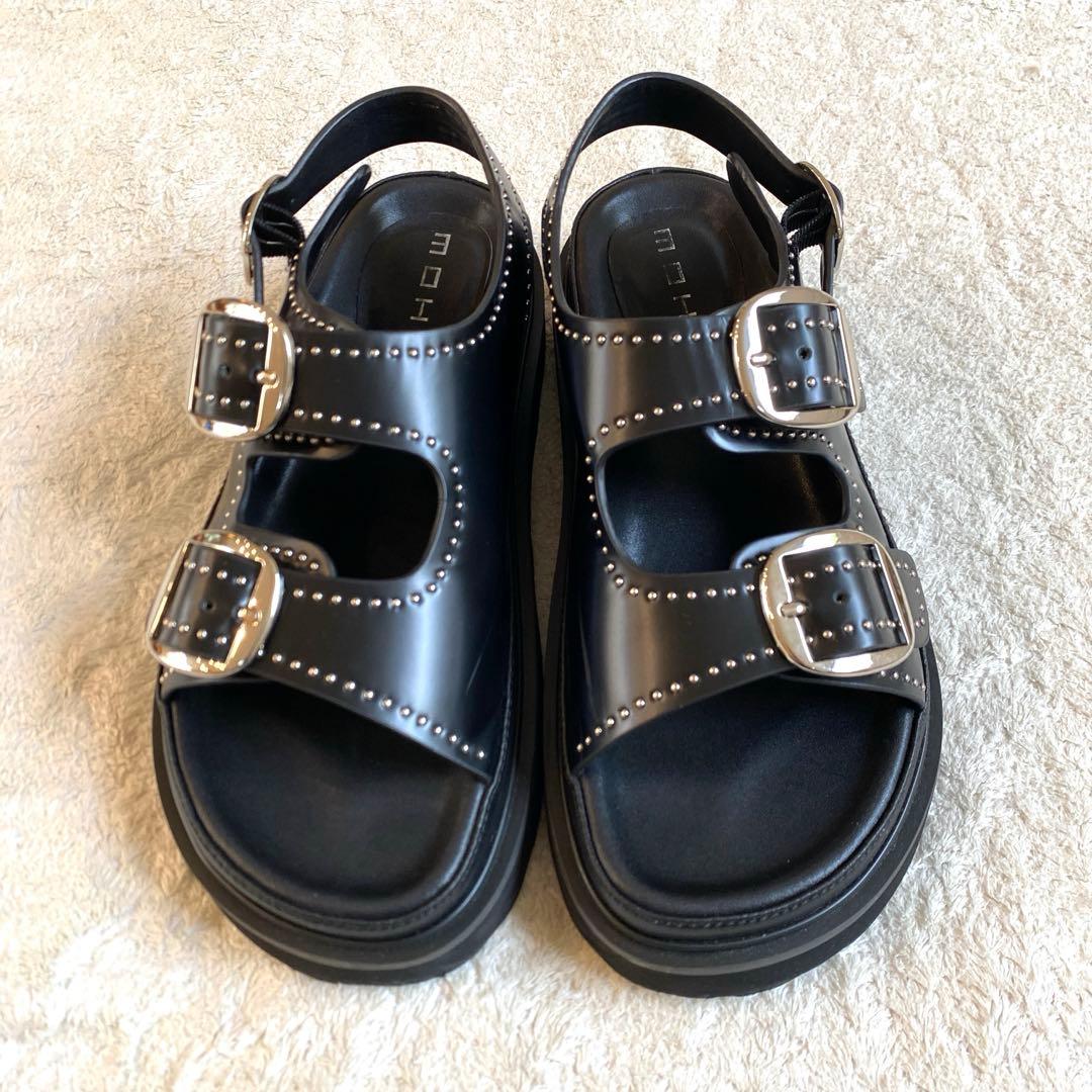 モヒ　厚底サンダル　スタッズ　23センチ