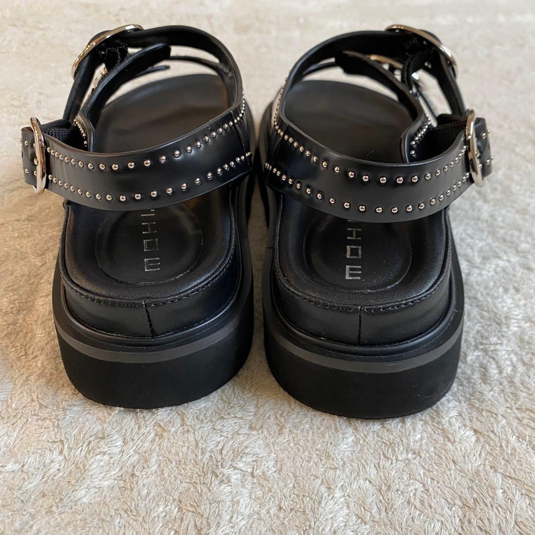 モヒ　厚底サンダル　スタッズ　23センチ