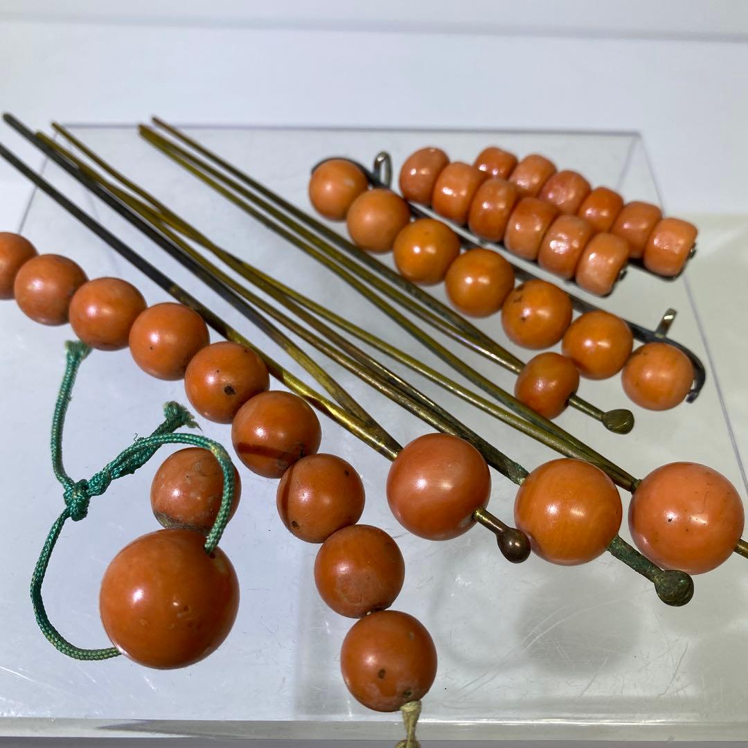 本赤珊瑚　玉　簪　93g チヒチ　東さ8-0107☆1F