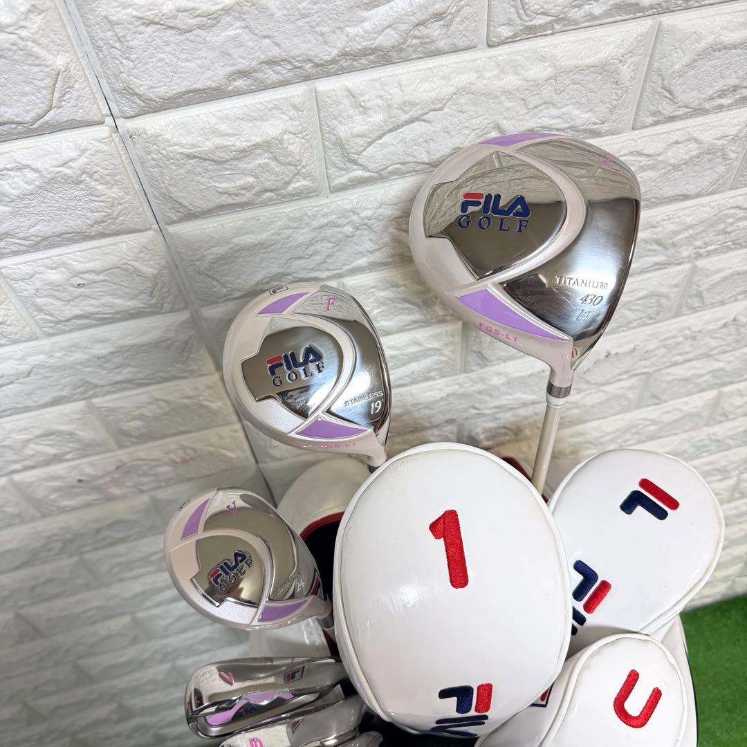 ゴルフセット　美品　FILA レディース　右打ち　ラウンド仕様　飛距離抜群　良好