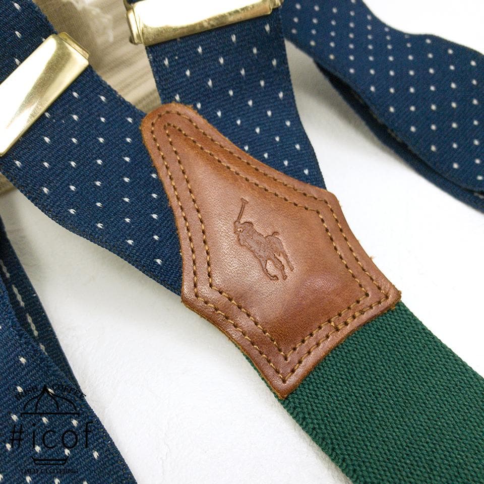 POLO by Ralph Lauren ブレイシーズ ボタン 紺 緑 a122