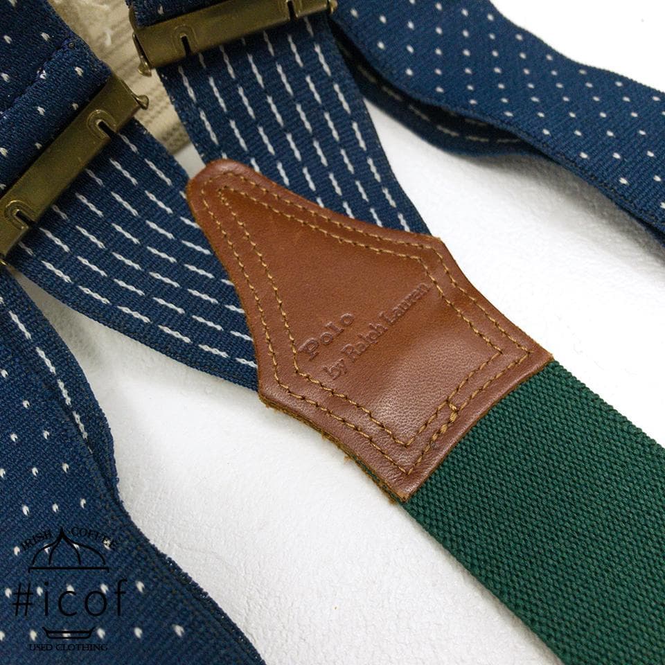 POLO by Ralph Lauren ブレイシーズ ボタン 紺 緑 a122