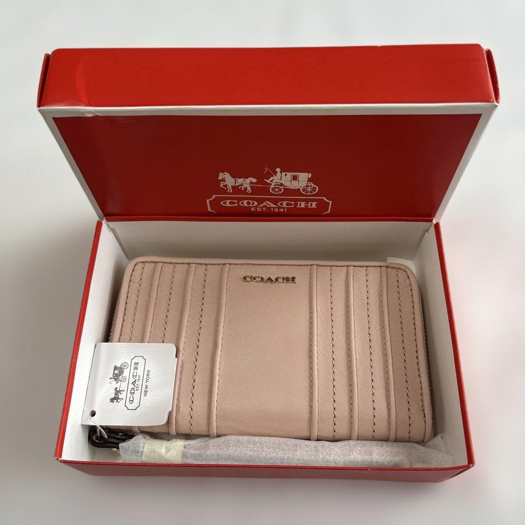 新品　未使用品　COACH コーチ　ウォレット　長財布 ピンク　箱付き