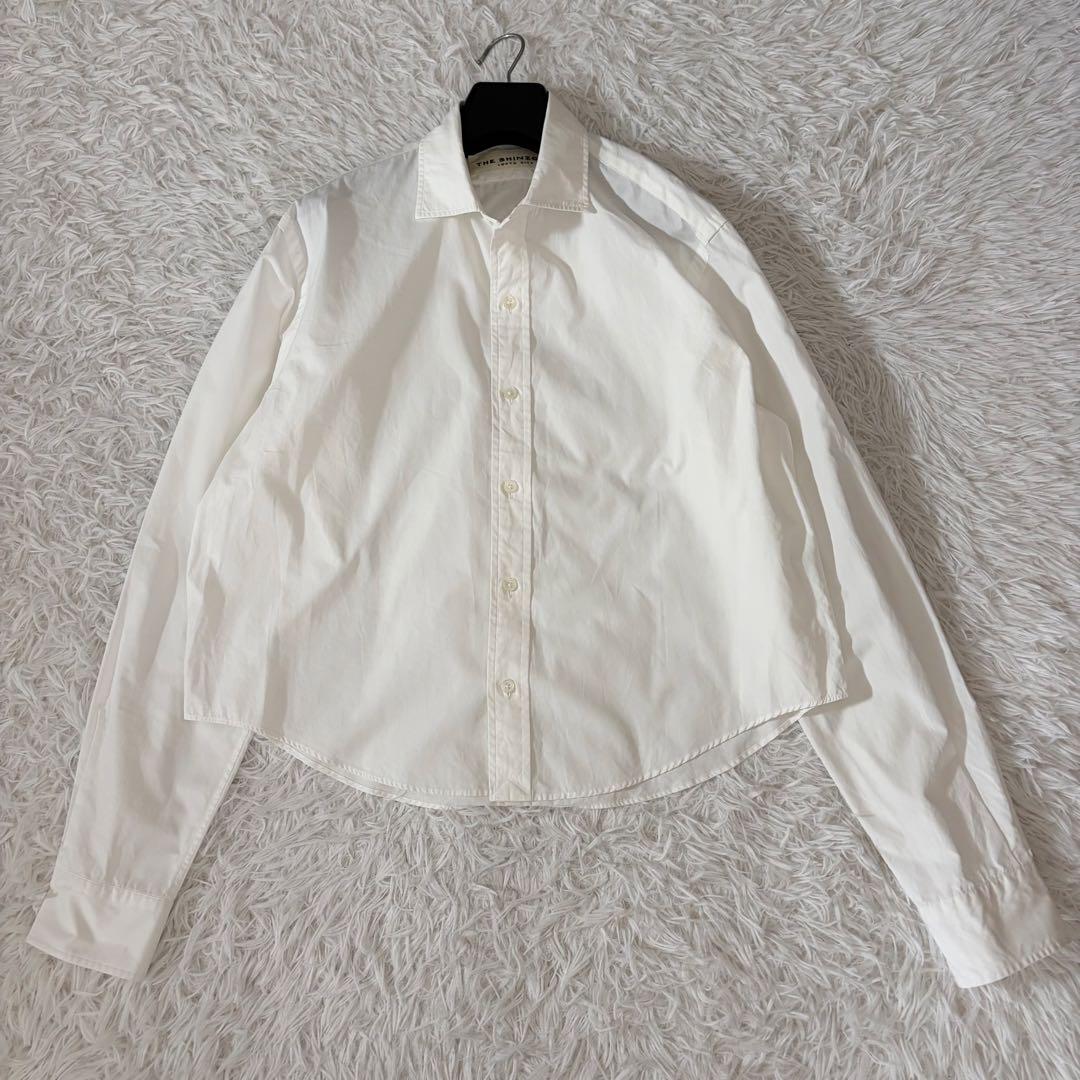 極美品　ザシンゾーン　25SS ショートペックシャツ　クロップド丈　ホワイト