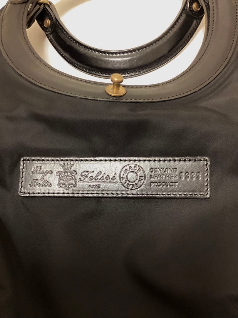 Felisi フェリージ　サークルバッグ　ブラック　ハンドバッグ