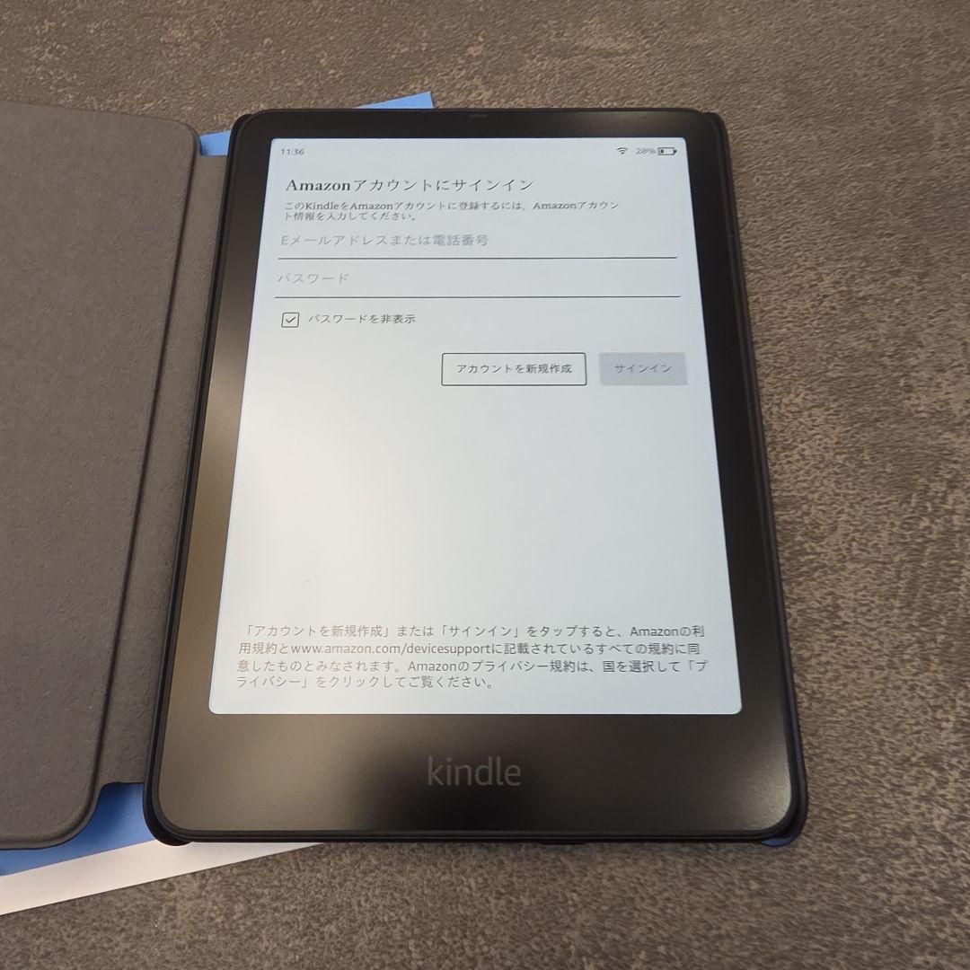 新品Kindle Paperwhite Signature 第12世代 カバー付