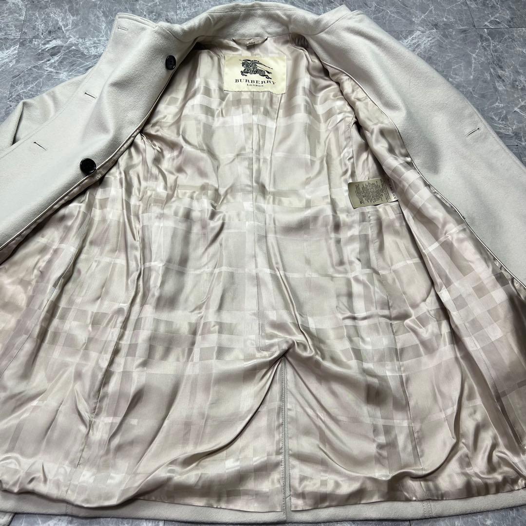 極美品♡カシミヤ　バーバリーロンドン　ベルテッドコート　ベージュ　2L