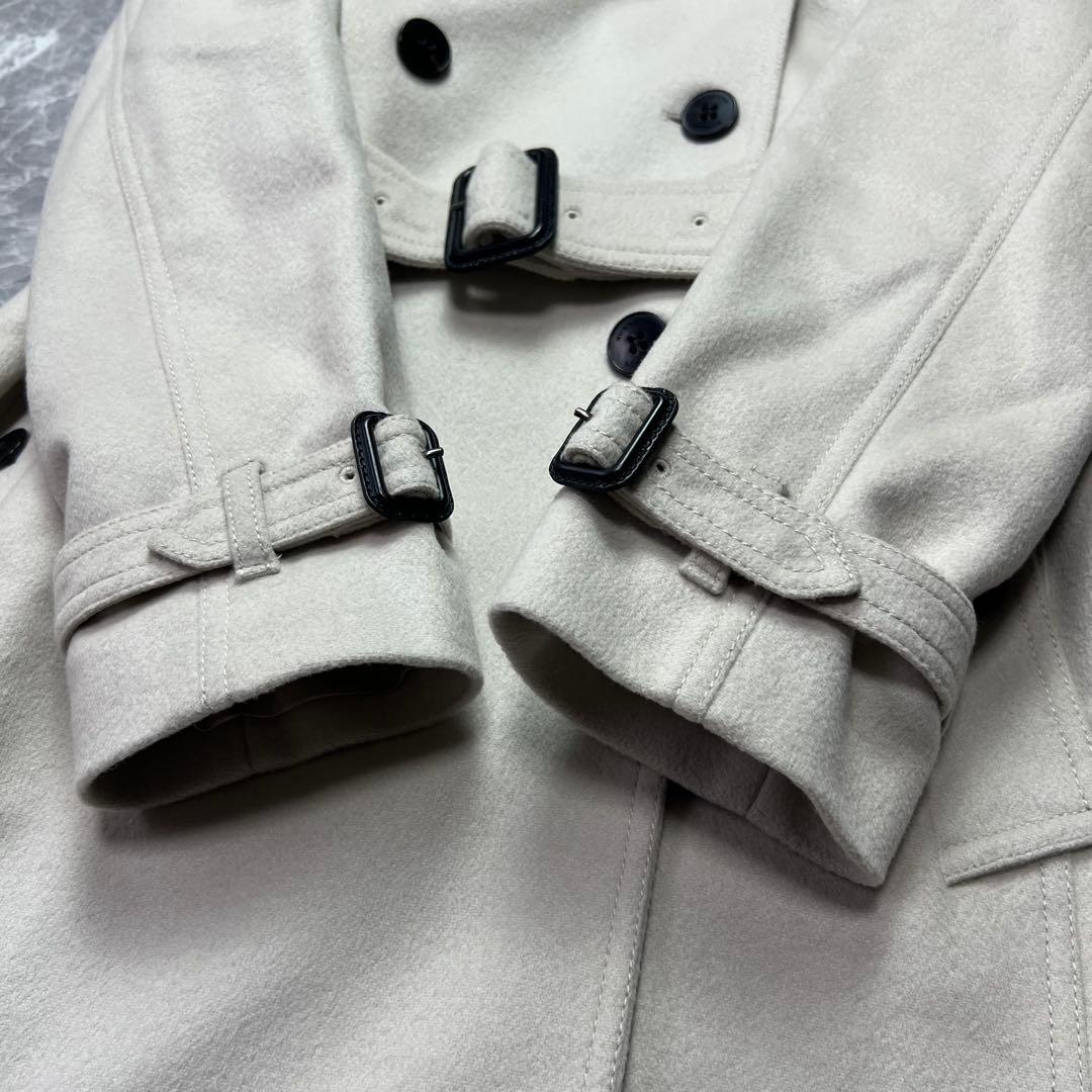 極美品♡カシミヤ　バーバリーロンドン　ベルテッドコート　ベージュ　2L