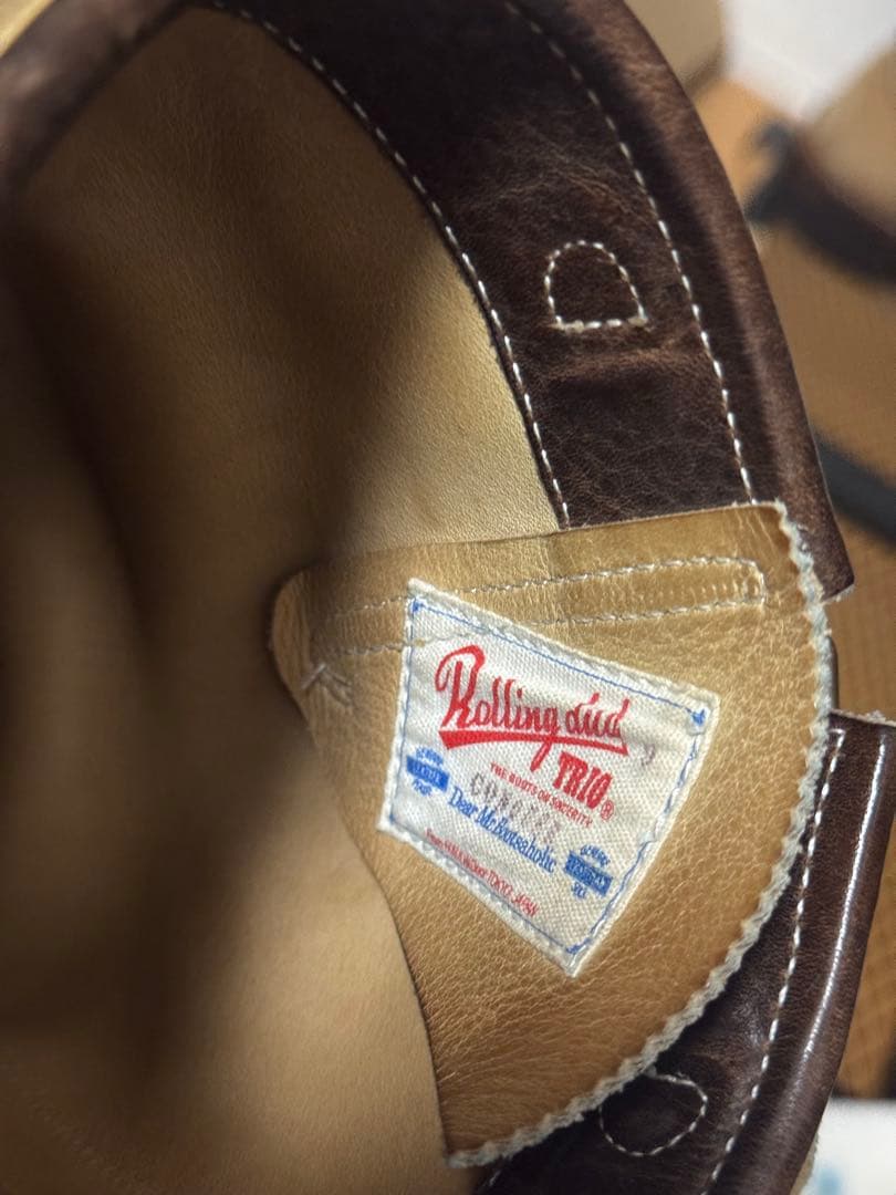 ROLLING DUB TRIO エンジニアブーツ スエード ベージュ　サイズ9