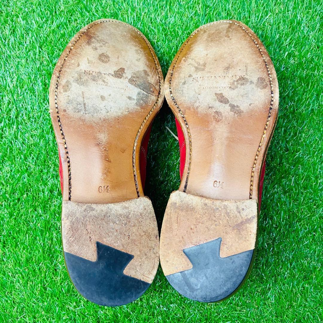 【最高級ライン・90s】SHETLANDFOX 革靴 プレーントゥ 厚底 6½