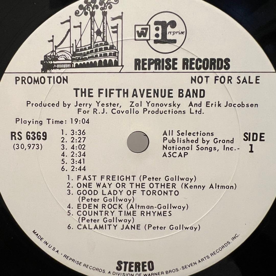 凱*門様 【12インチレコード】FIFTH AVENUE BAND【ロック名盤】