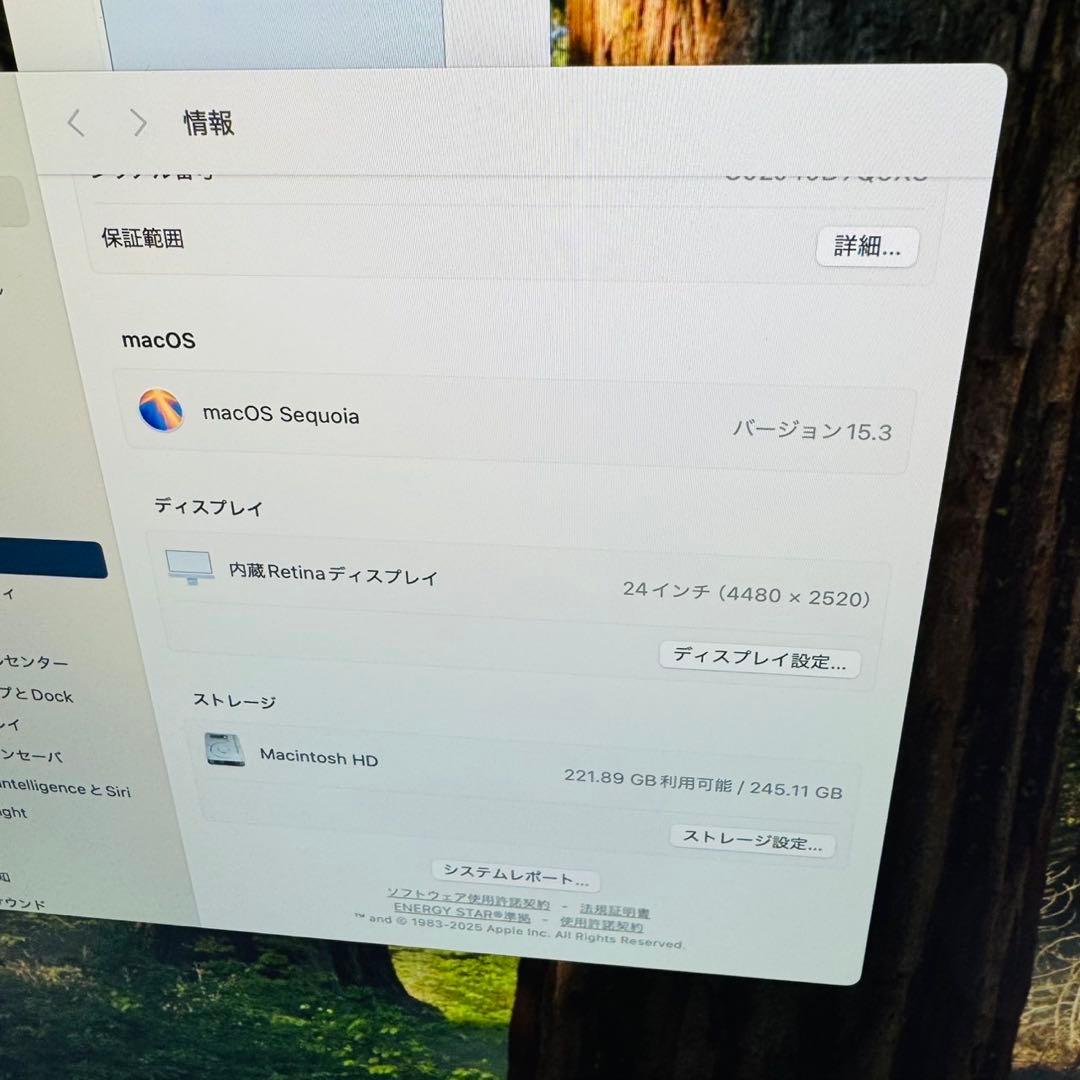 Apple iMac 24インチ M1 2021 M1 16GB 256GB