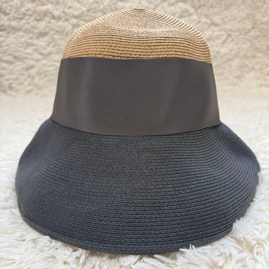 【極美品】アシーナニューヨーク リサコ ツートーンハット リボン 夏