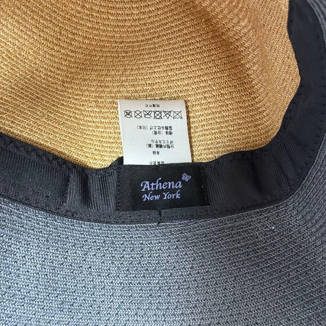 【極美品】アシーナニューヨーク リサコ ツートーンハット リボン 夏