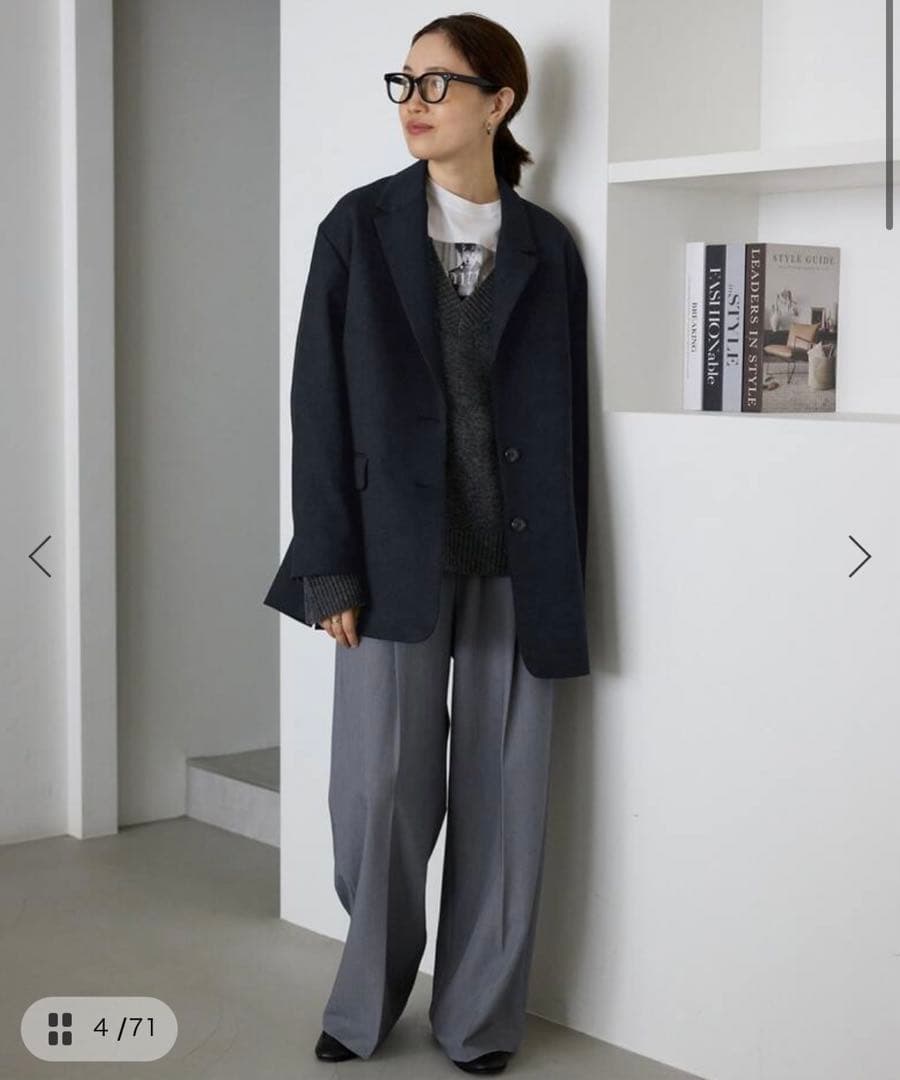 SLOBE IENA PE SHARK ビッグジャケット　ブラック