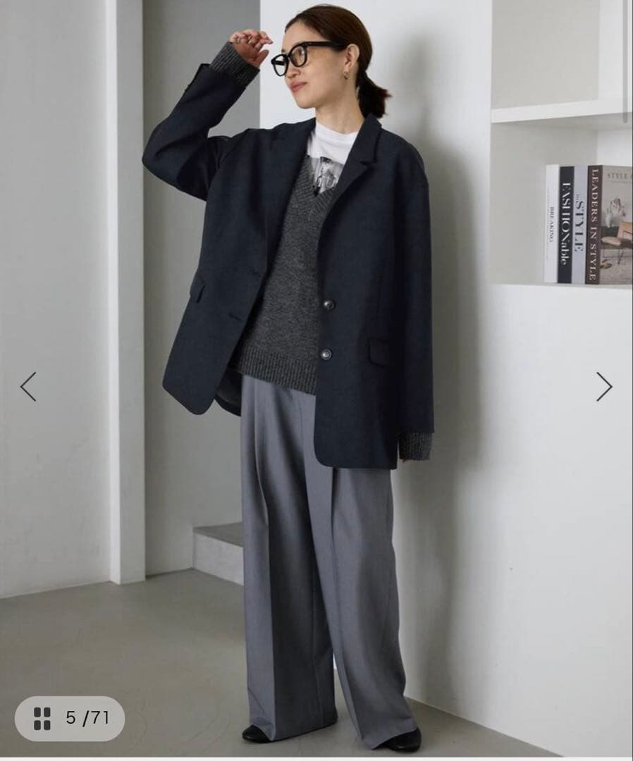 SLOBE IENA PE SHARK ビッグジャケット　ブラック