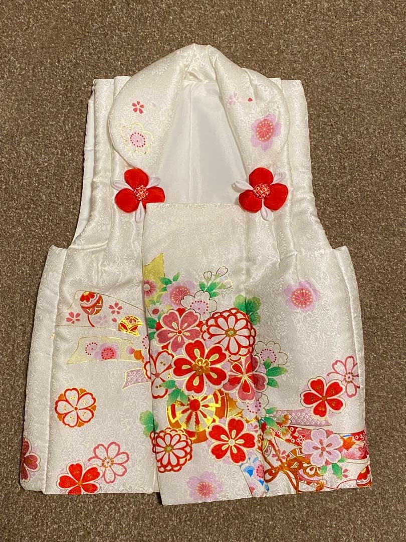 【七五三】正絹被布着物セット　３歳用