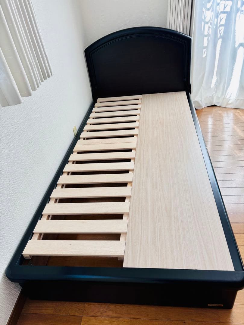 【美品】フランスベッド⭐︎シングルベッドフレーム すのこ、便利な引き出し収納付き