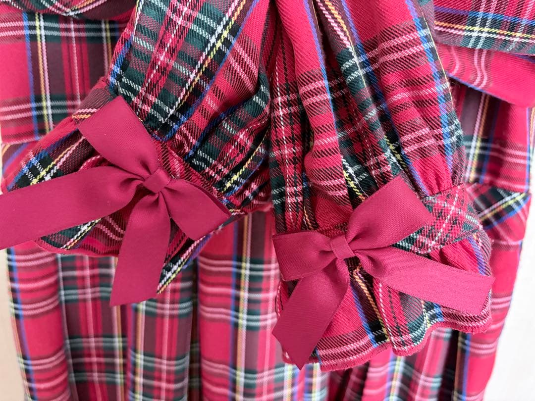 Amavel Dolly Holidayチェックティアードワンピース