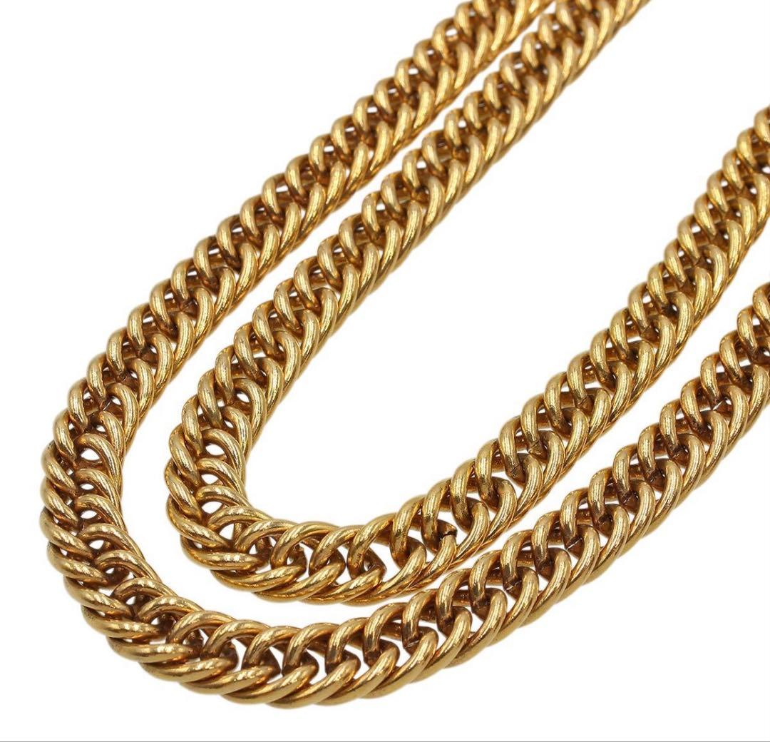 S2201 美品 シャネル ココマーク オーバル ロングチェーン ネックレス