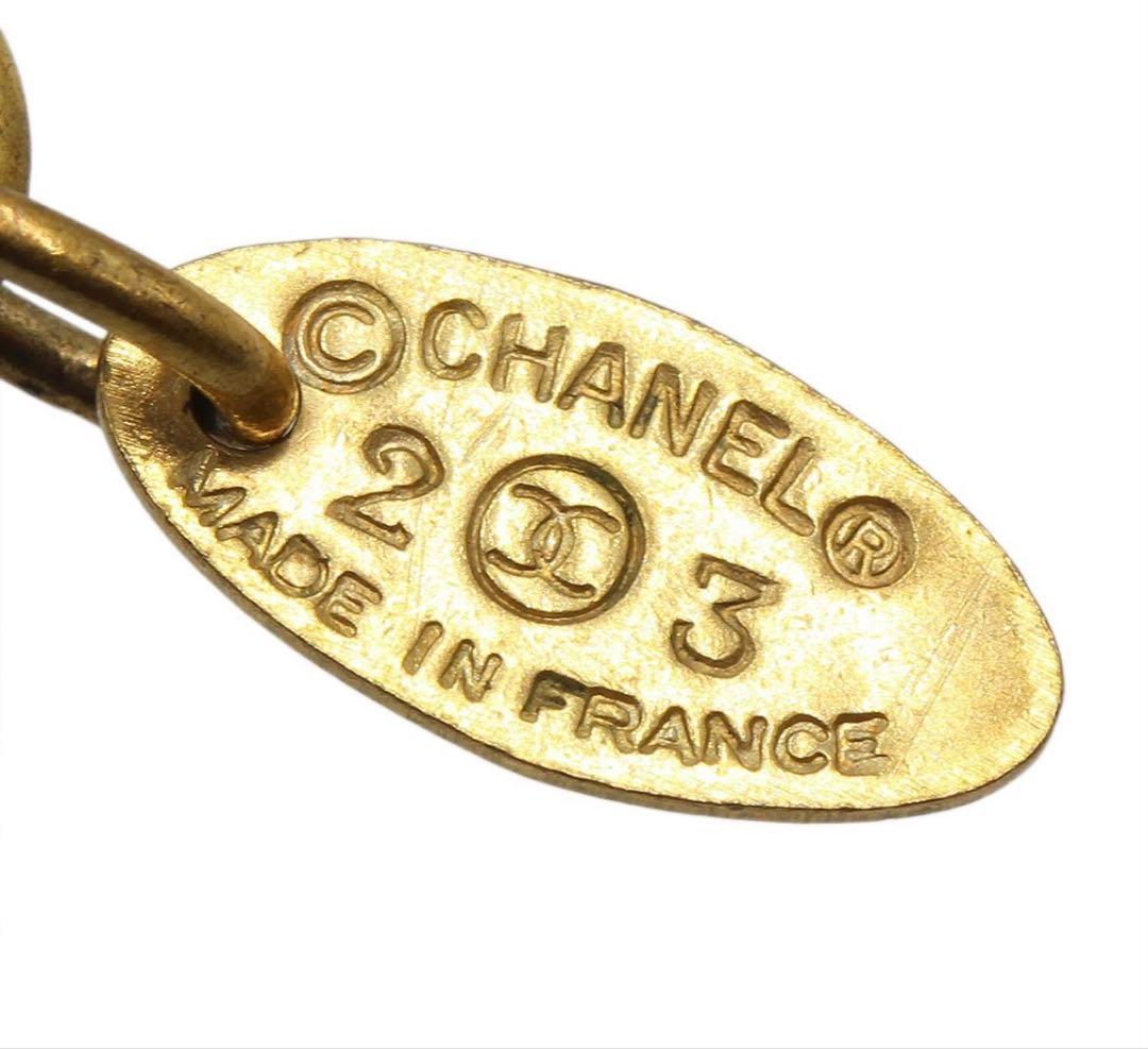 S2201 美品 シャネル ココマーク オーバル ロングチェーン ネックレス