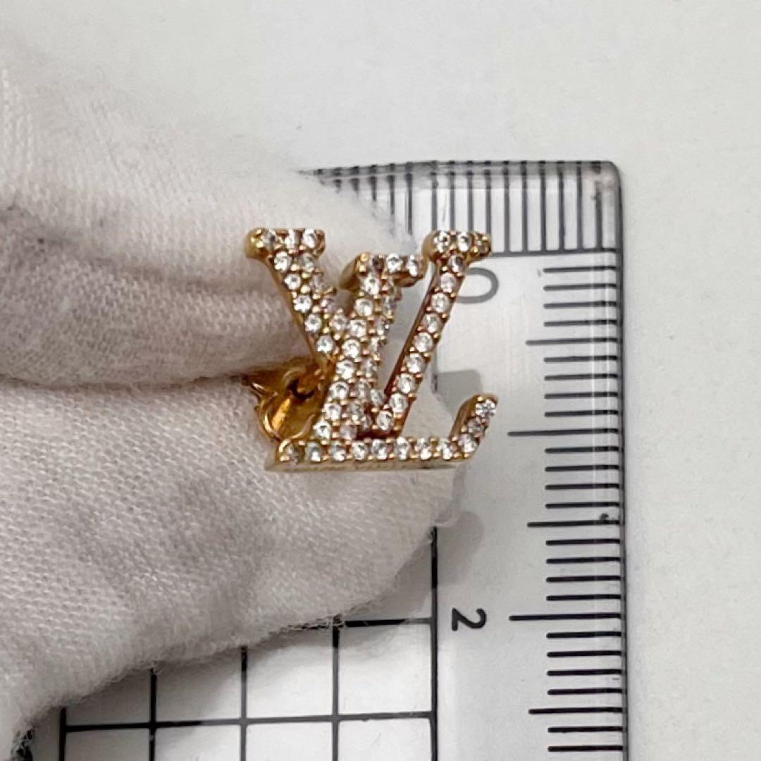 ルイヴィトン ピアス LV アイコニック ストラス メタル ゴールドカラー 片方