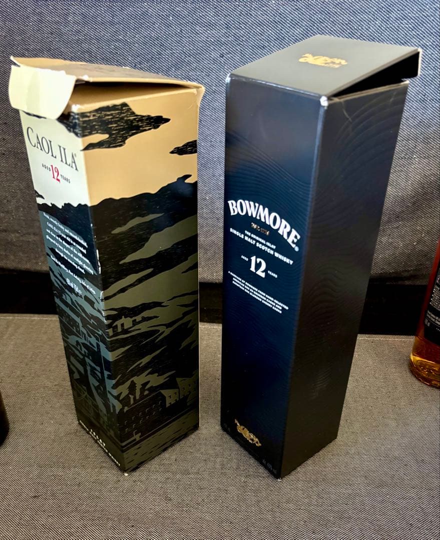 ボウモア12年　ブラックラベル　カリラ12年　アイラモルト2本セット　未開封