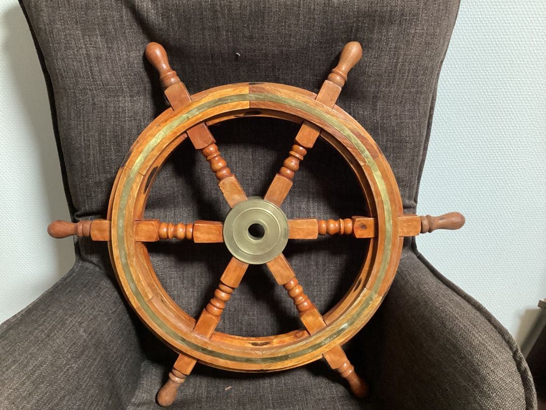 木製舵輪デザイン 3個セット