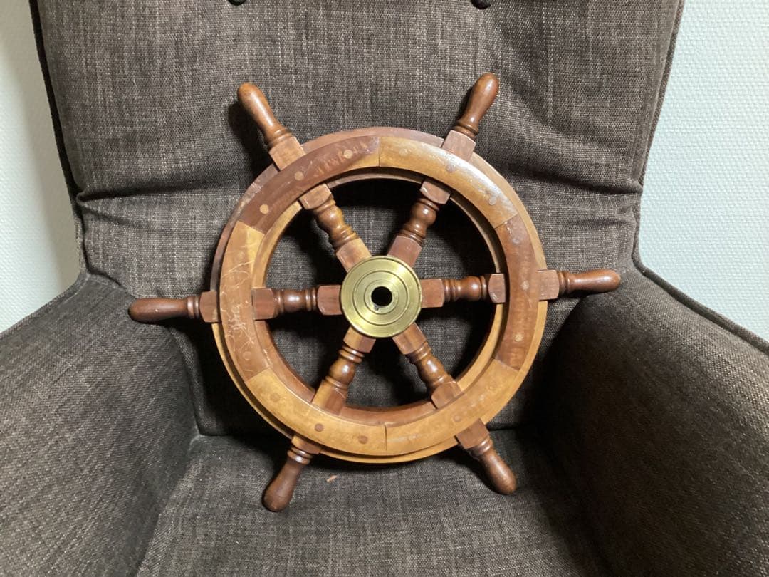 木製舵輪デザイン 3個セット