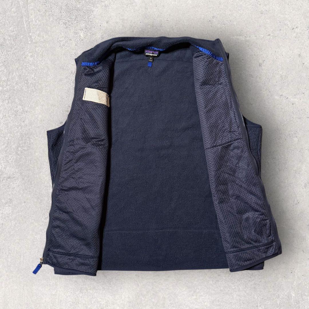 【パタゴニア】ボアフリースベスト　3XL ネイビー　ビックサイズ　21年製