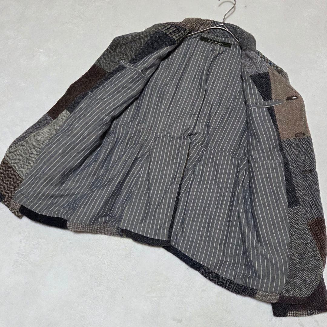 【美品】ハリスツイード 再構築　パッチワーク ツイード ジャケット M