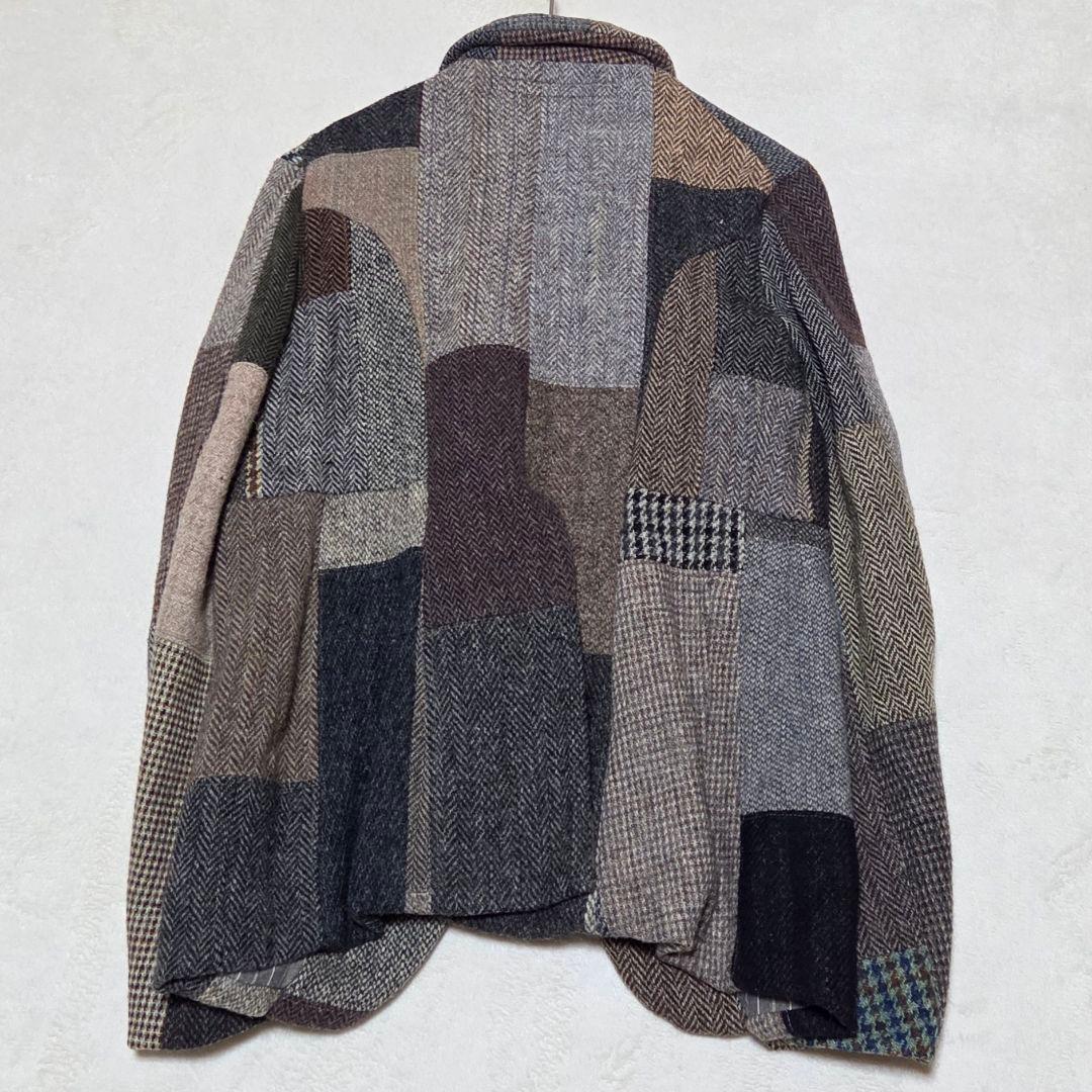 【美品】ハリスツイード 再構築　パッチワーク ツイード ジャケット M
