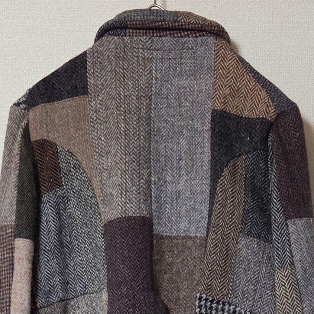 【美品】ハリスツイード 再構築　パッチワーク ツイード ジャケット M