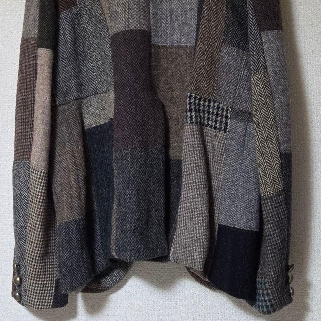 【美品】ハリスツイード 再構築　パッチワーク ツイード ジャケット M