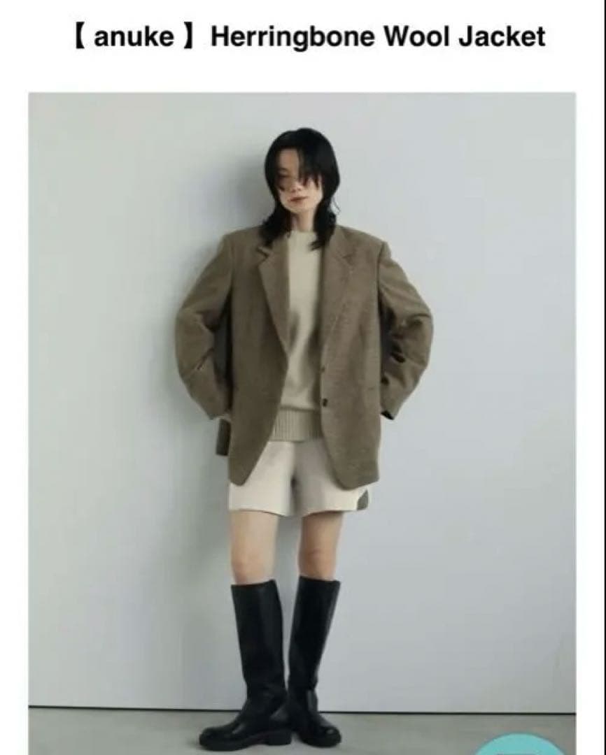 新品⭐︎【 anuke 】Herringbone Wool Jacket