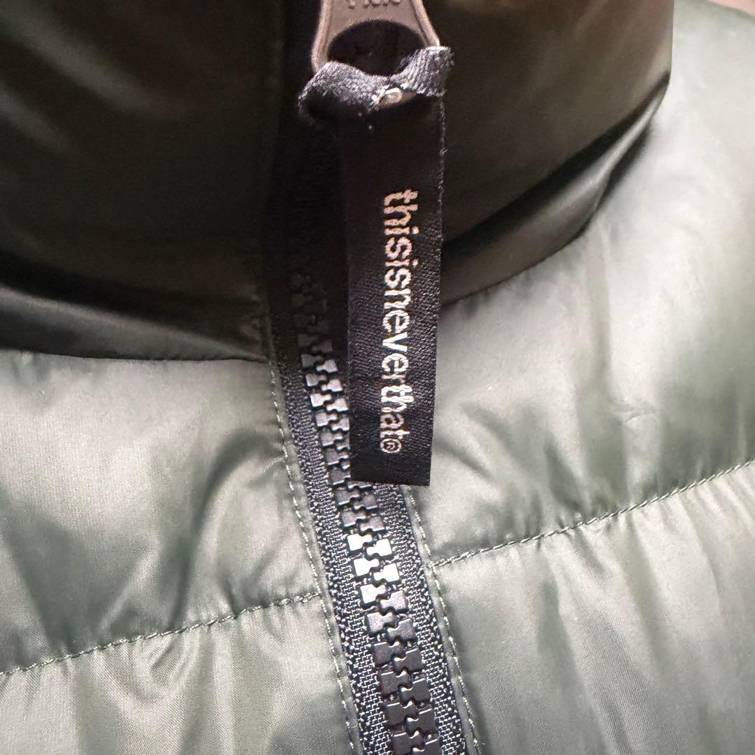 thisisneverthat ダウン オリーブグリーン ネバザ M 男女兼用