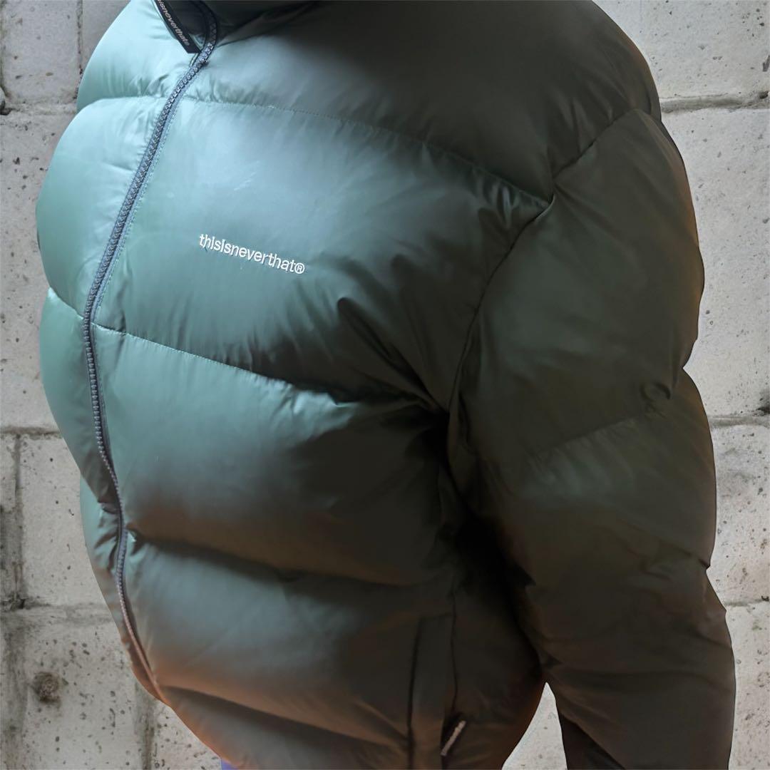 thisisneverthat ダウン オリーブグリーン ネバザ M 男女兼用