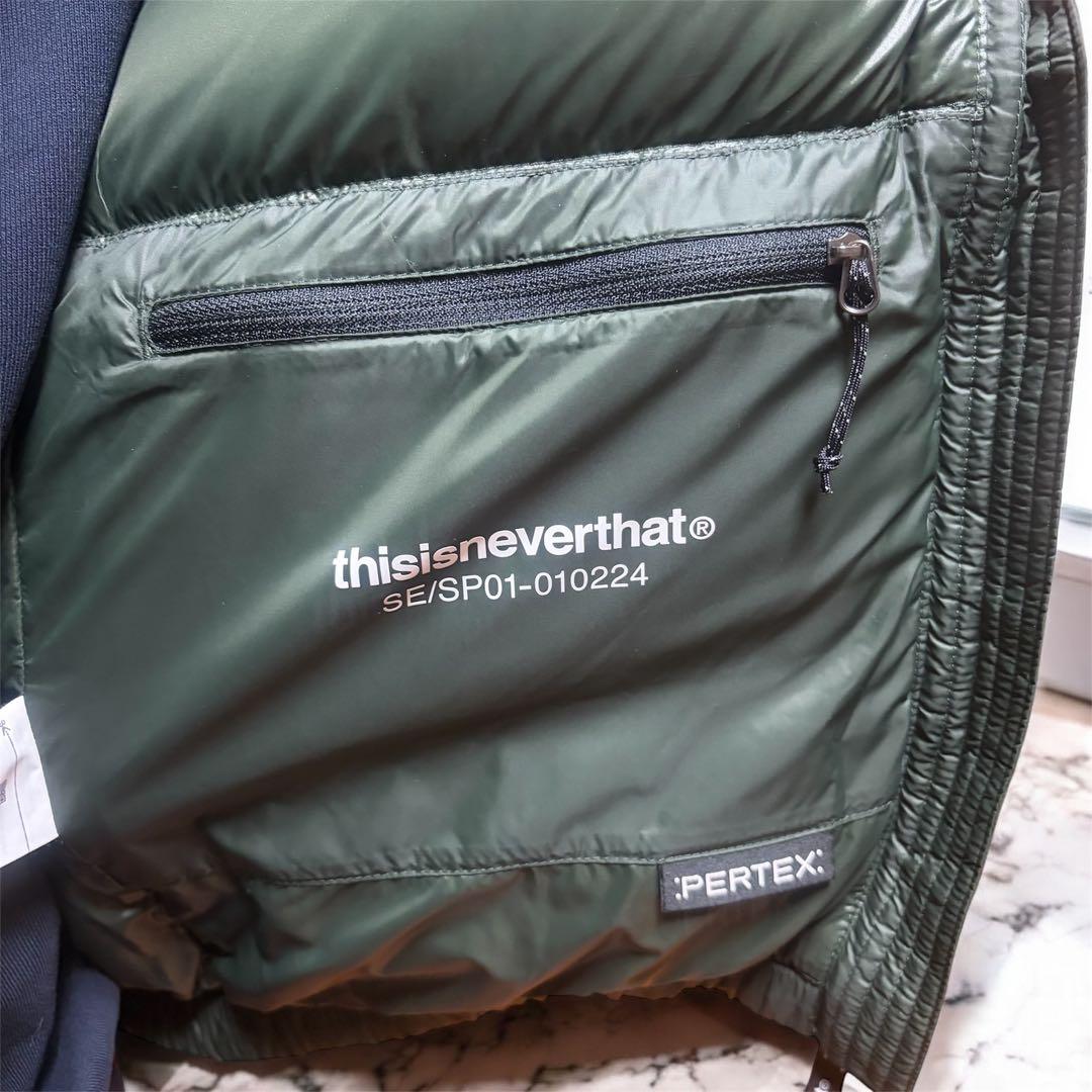 thisisneverthat ダウン オリーブグリーン ネバザ M 男女兼用