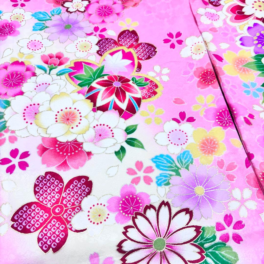《新品》正絹 華やかな刺繍入❗️お宮参り 産着 襦袢付 新品たとう紙付 ピンク