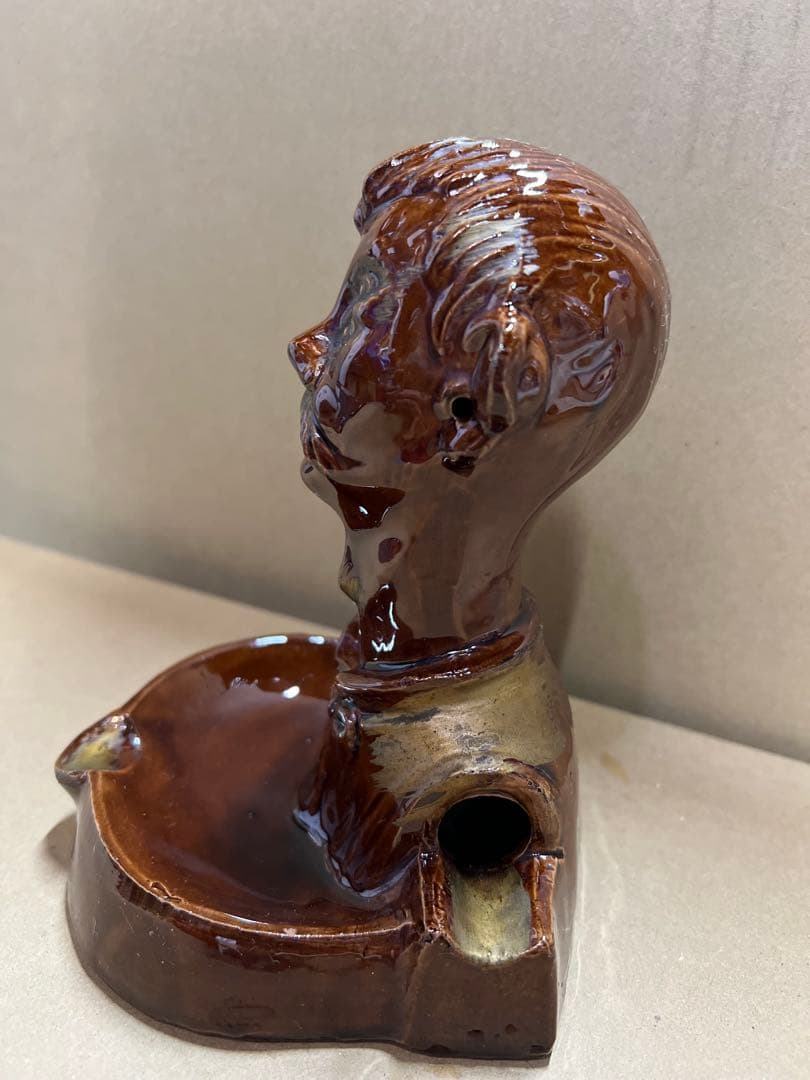 358　　　四つ目　灰皿　ヴィンテージ　陶器