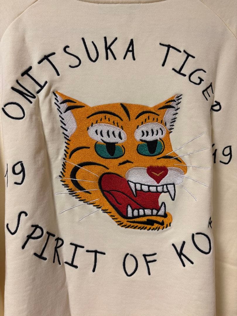 オニツカタイガー 刺繍 トレーナー ホワイト XLサイズ