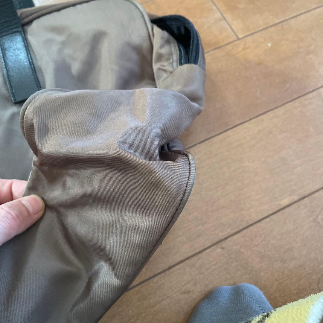 プラダ　トートバッグ　チャコールグレー