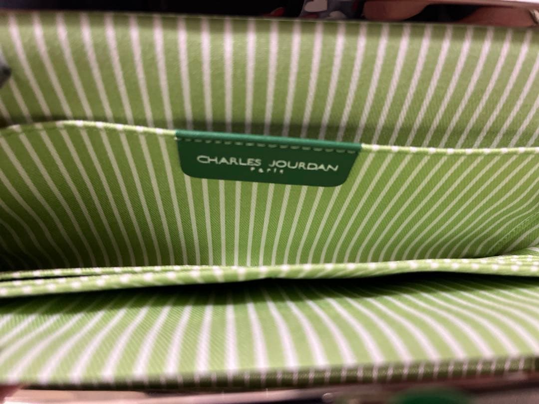 新品　シャルルジョルダン　がま口　財布　グリーン