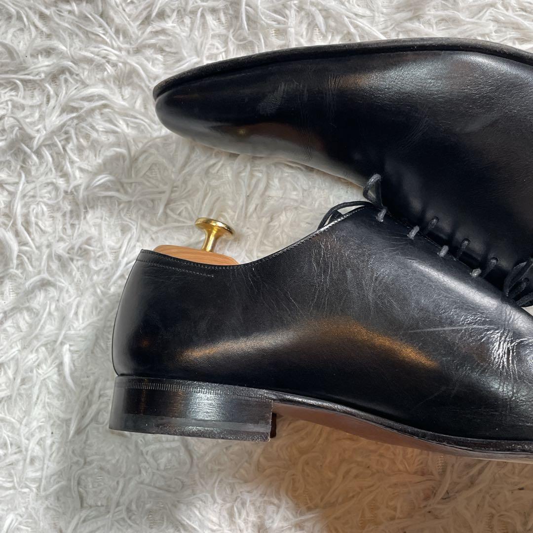 アテストーニ　内羽根　ドレスシューズ　レザー　ホールカット　ブラック　黒　26