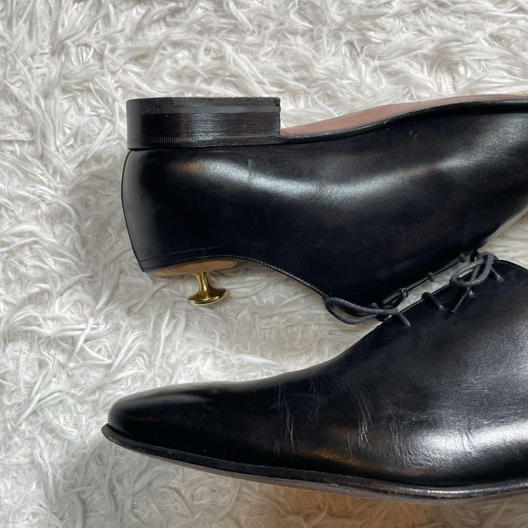 アテストーニ　内羽根　ドレスシューズ　レザー　ホールカット　ブラック　黒　26