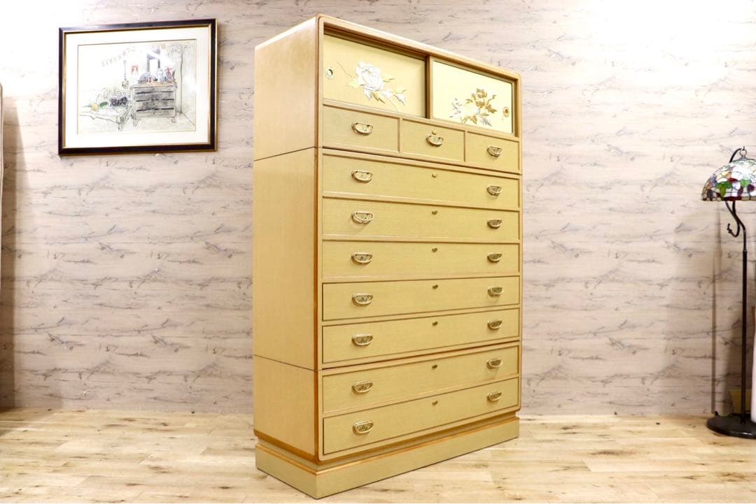 GMGK511○彩幸 整理箪笥 桐箪笥 9段チェスト タンス 収納家具 和家具