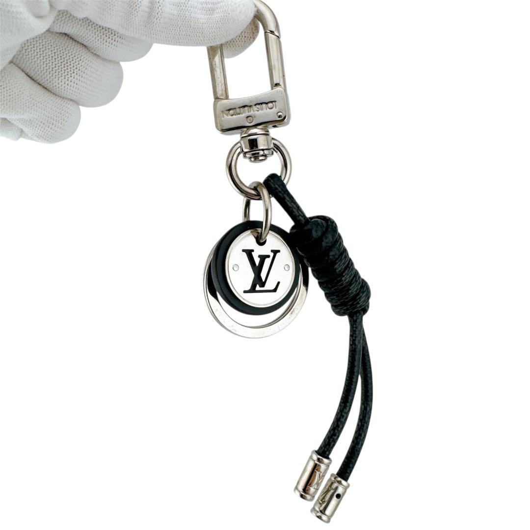 美品◇ルイヴィトン ダミエ グラフィット キーホルダー キーリング レザー