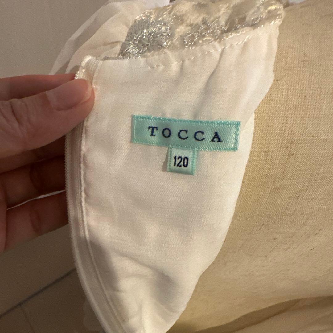 tocca ホワイト刺繍ドレス 120cm