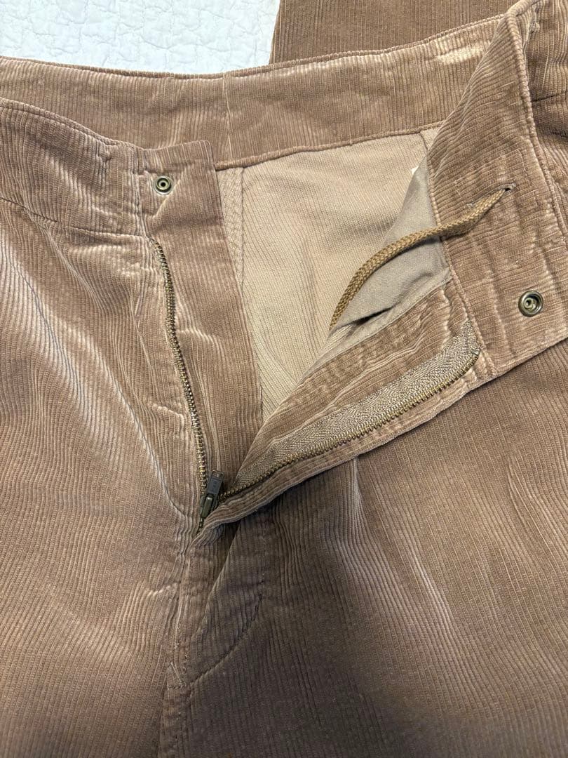 美品unfil ブラウン コーデュロイ カーゴパンツ